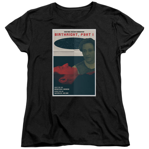 Star Trek/tng Season 6 Episode 16-s/s Womens Tee-black