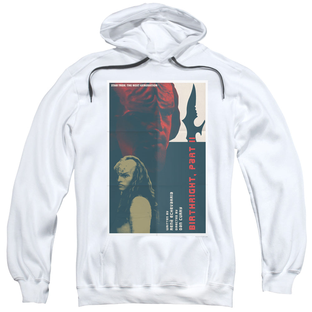 Star Trek/tng Season 6 Episode 17-adult Pull-over Hoodie-white