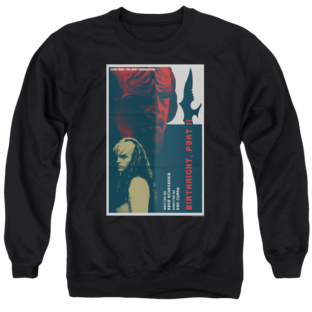 Star Trek/tng Season 6 Episode 17-adult Crewneck Sweatshirt-black