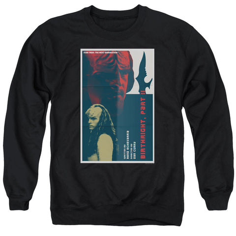 Star Trek/tng Season 6 Episode 17-adult Crewneck Sweatshirt-black