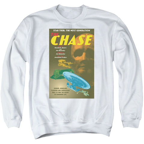 Star Trek/tng Season 6 Episode 20-adult Crewneck Sweatshirt-white