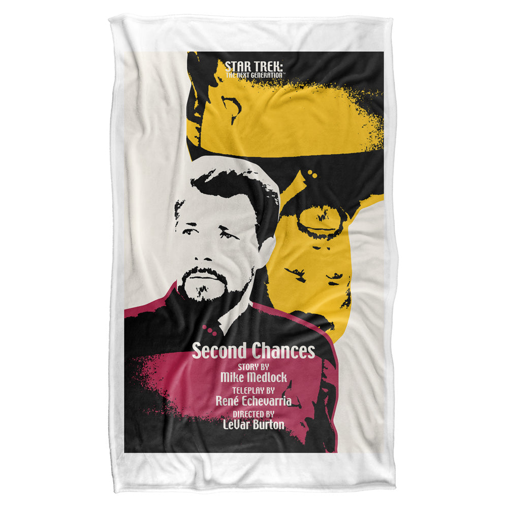 Star Trek/tng Season 6 Episode 24-silky Touch Blanket-white