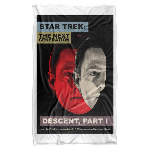 Star Trek/tng Season 6 Episode 26-silky Touch Blanket-white