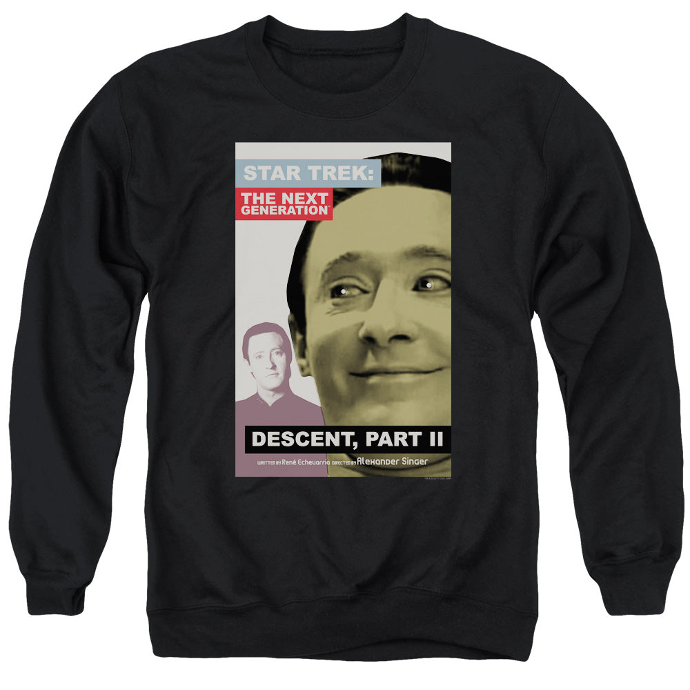 Star Trek/tng Season 7 Episode 1-adult Crewneck Sweatshirt-black