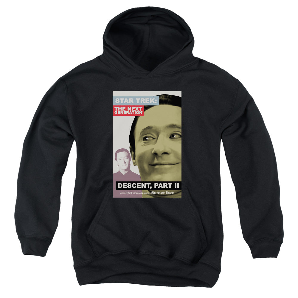 Star Trek/tng Season 7 Episode 1-youth Pull-over Hoodie-black
