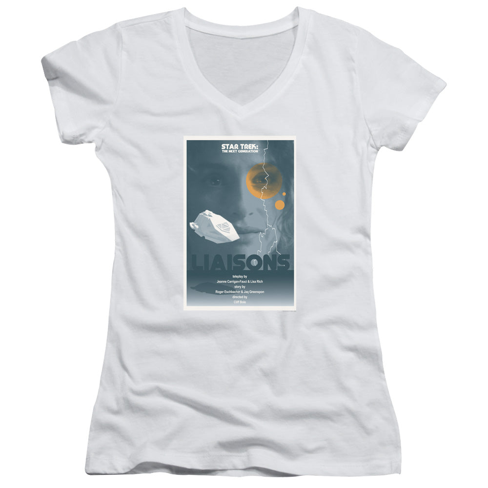 Star Trek/tng Season 7 Episode 2-junior V-neck-white