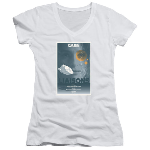 Star Trek/tng Season 7 Episode 2-junior V-neck-white