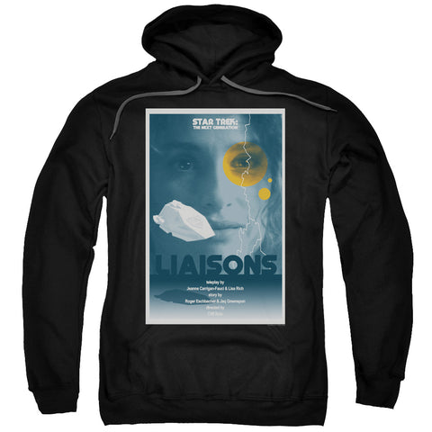 Star Trek/tng Season 7 Episode 2-adult Pull-over Hoodie-black