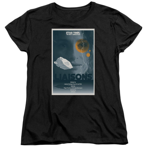 Star Trek/tng Season 7 Episode 2-s/s Womens Tee-black