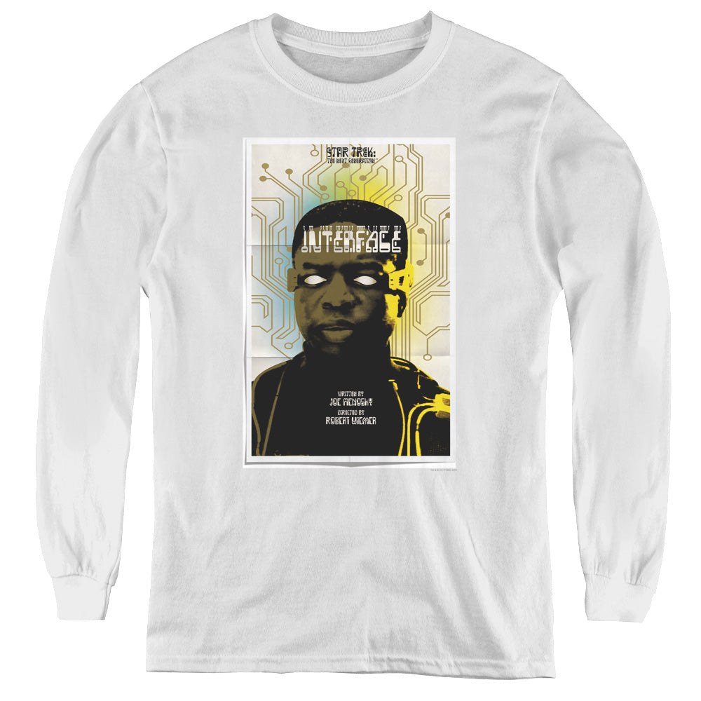 Star Trek/tng Season 7 Episode 3-youth Long Sleeve Tee-white