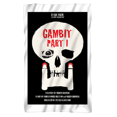 Star Trek/tng Season 7 Episode 4-fleece Blanket-white