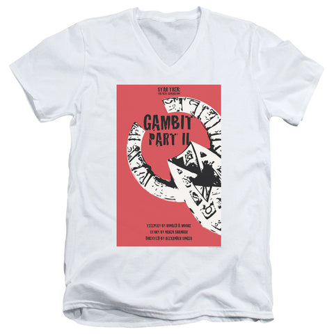 Star Trek/tng Season 7 Episode 5-s/s Adult V-neck 30/1-white