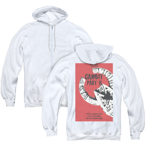 Star Trek/tng Season 7 Episode 5 (back Print) - Adult Zipper Hoodie-white