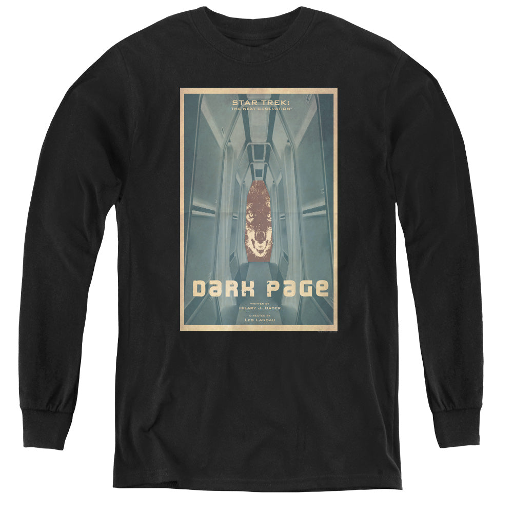 Star Trek/tng Season 7 Episode 7-youth Long Sleeve Tee-black