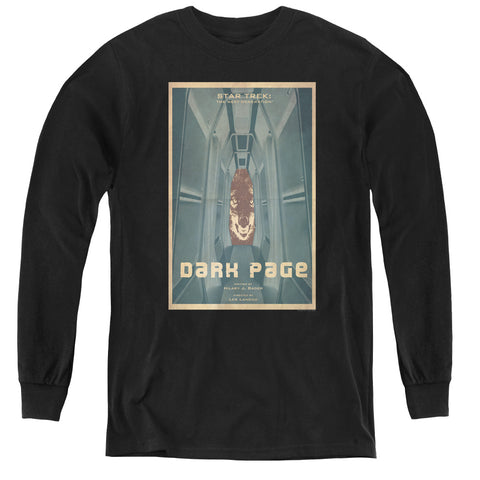 Star Trek/tng Season 7 Episode 7-youth Long Sleeve Tee-black