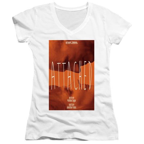 Star Trek/tng Season 7 Episode 8-junior V-neck-white