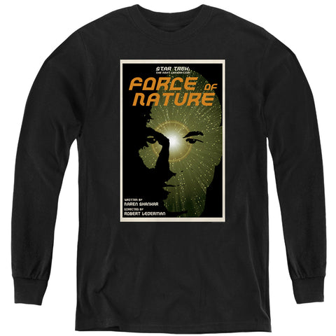 Star Trek/tng Season 7 Episode 9-youth Long Sleeve Tee-black
