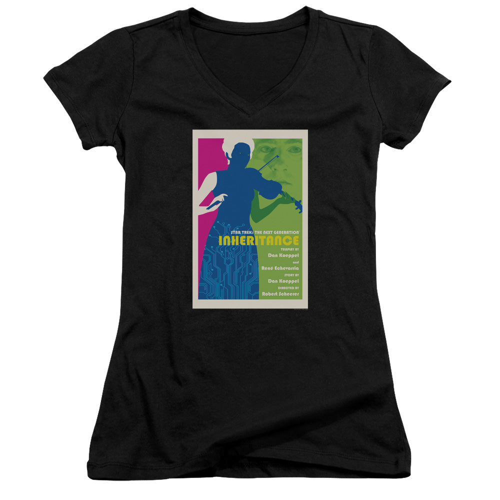 Star Trek/tng Season 7 Episode 10-junior V-neck-black