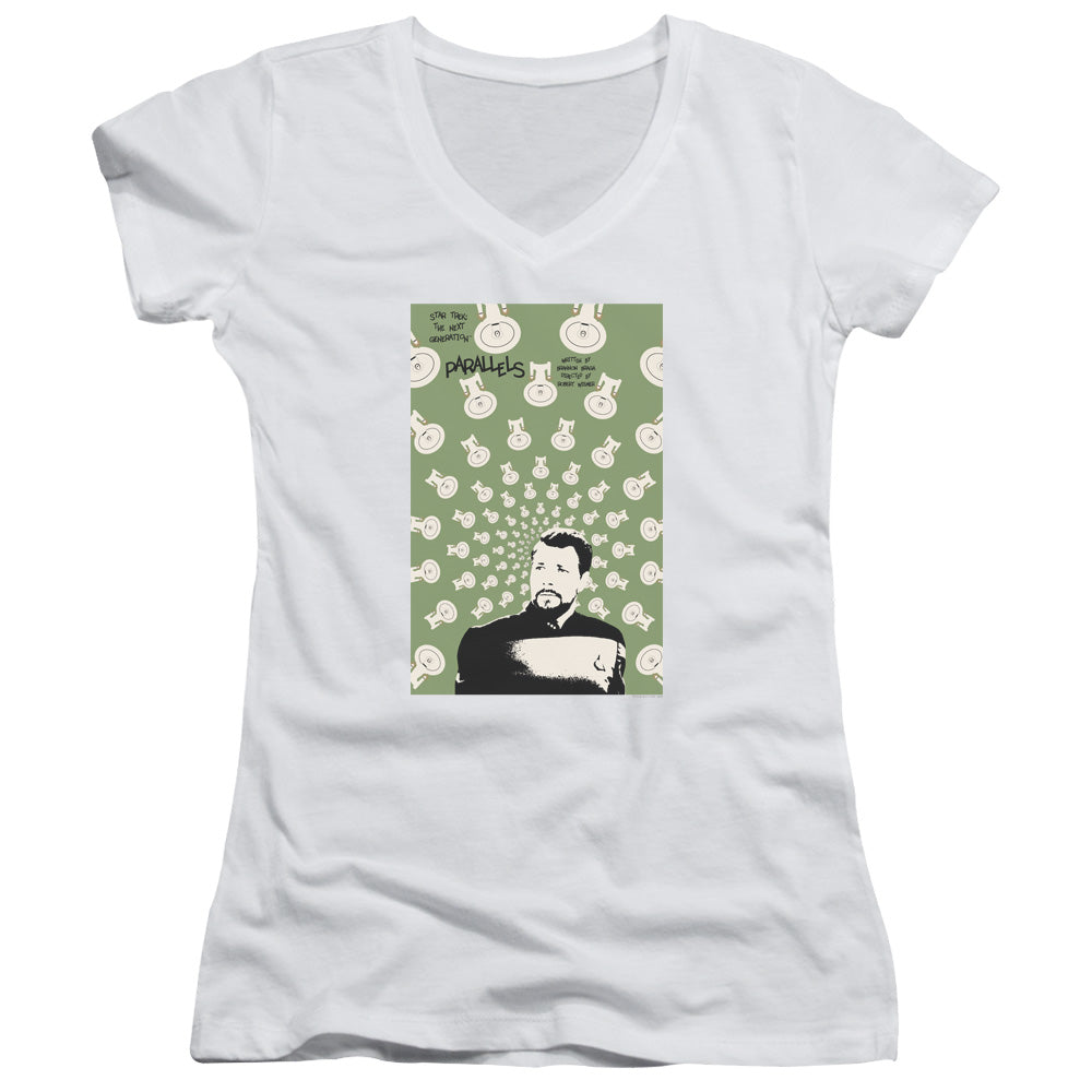 Star Trek/tng Season 7 Episode 11-junior V-neck-white