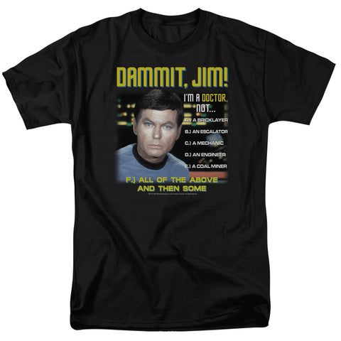 Star Trek/all Of The Above - S/s Adult 18/1 - Black