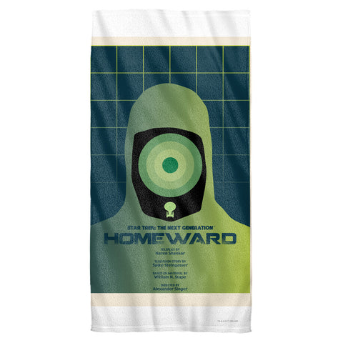 Star Trek/tng Season 7 Episode 13-cotton Front / Poly Back Beach Towel-white
