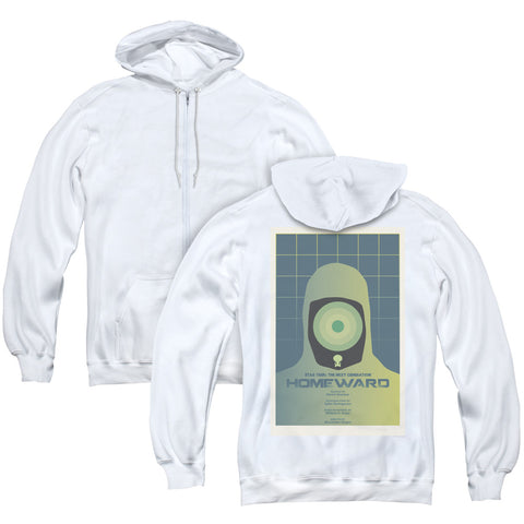 Star Trek/tng Season 7 Episode 13 (back Print) - Adult Zipper Hoodie-white