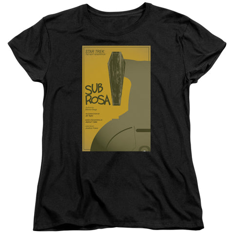 Star Trek/tng Season 7 Episode 14-s/s Womens Tee-black