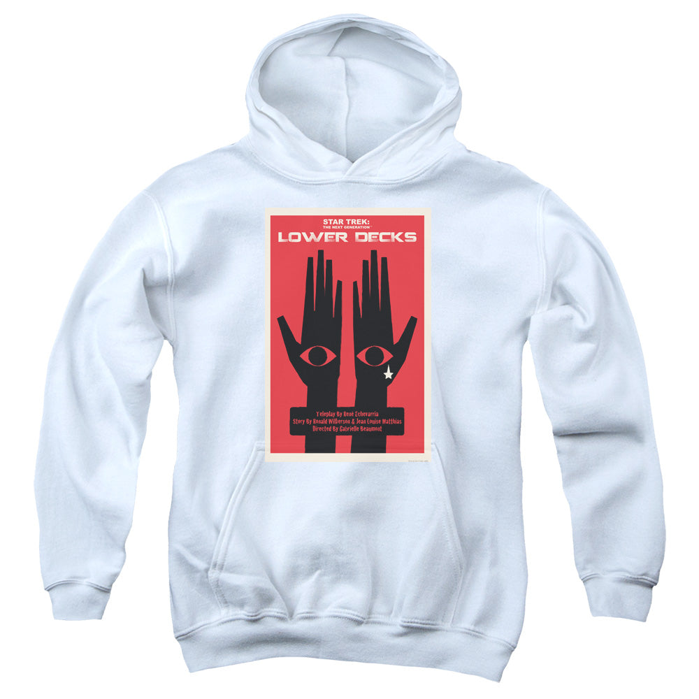 Star Trek/tng Season 7 Episode 15-youth Pull-over Hoodie-white