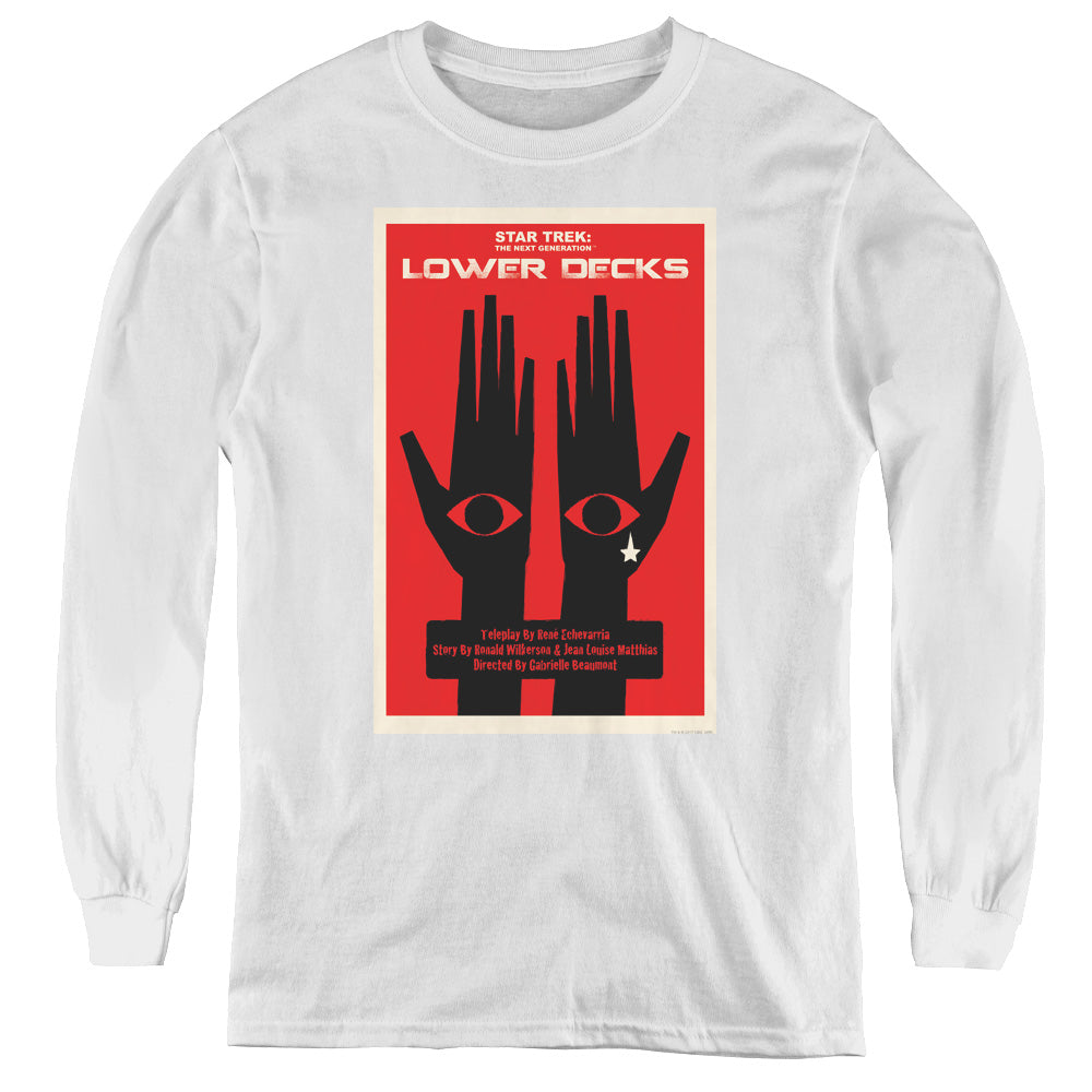 Star Trek/tng Season 7 Episode 15-youth Long Sleeve Tee-white
