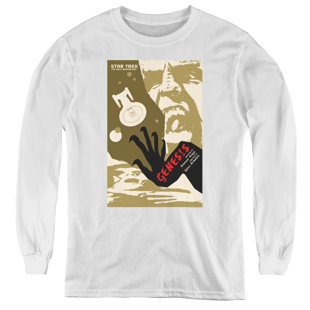 Star Trek/tng Season 7 Episode 19-youth Long Sleeve Tee-white