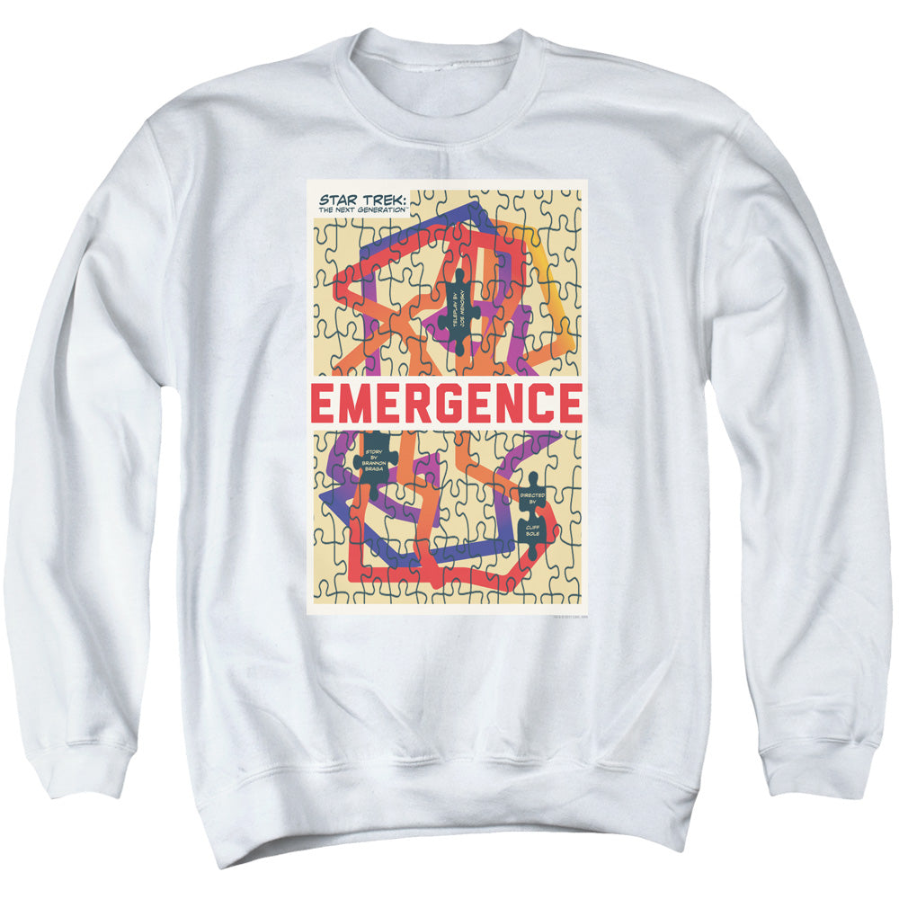 Star Trek/tng Season 7 Episode 23-adult Crewneck Sweatshirt-white