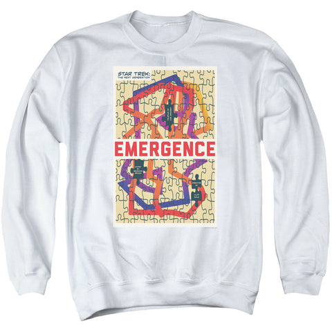 Star Trek/tng Season 7 Episode 23-adult Crewneck Sweatshirt-white