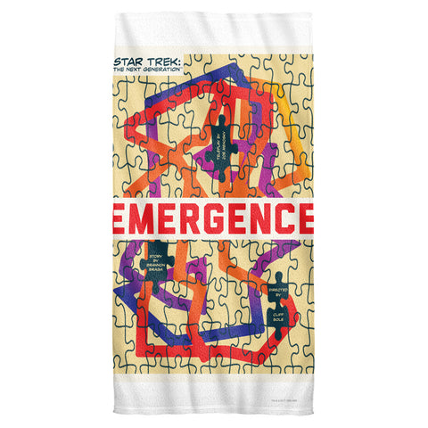 Star Trek/tng Season 7 Episode 23-cotton Front / Poly Back Beach Towel-white