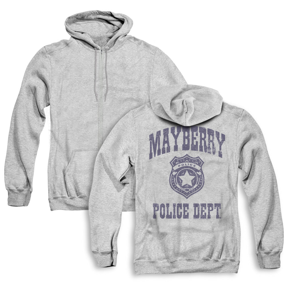 Andy Griffith Show/mayberry Police (back Print) - Adult Zipper Hoodie-athletic Heather