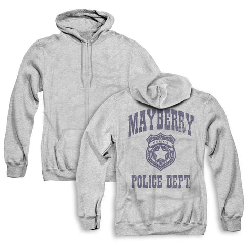 Andy Griffith Show/mayberry Police (back Print) - Adult Zipper Hoodie-athletic Heather