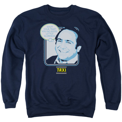 Taxi/shut Your Trap - Adult Crewneck Sweatshirt - Navy