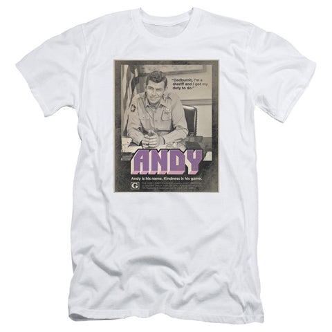 Andy Griffith Show/andy-s/s Adult 30/1-white