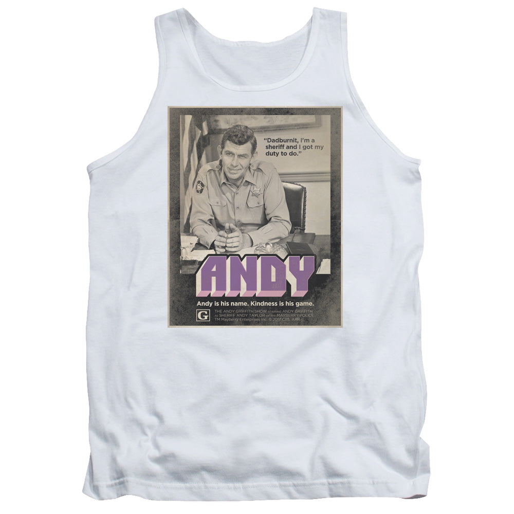 Andy Griffith Show/andy-adult Tank-white