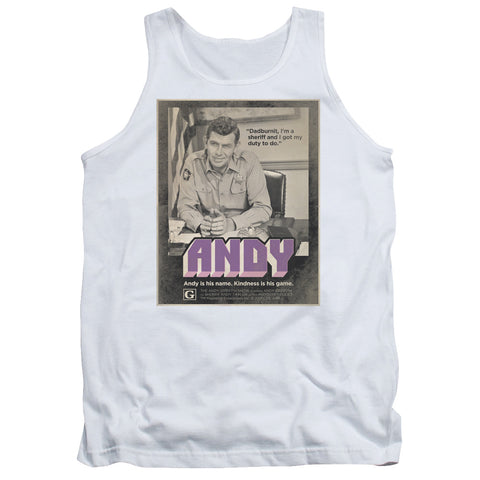 Andy Griffith Show/andy-adult Tank-white