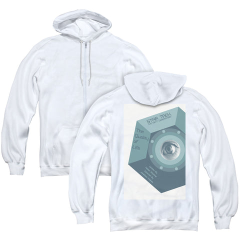 Star Trek/tng Season 6 Episode 9 (back Print) - Adult Zipper Hoodie-white