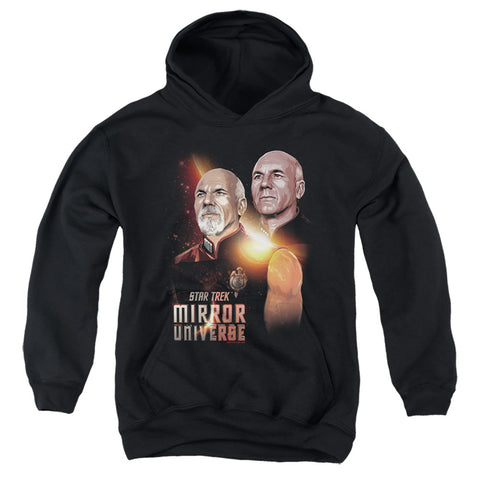 Star Trek/mirror Picard-youth Pull-over Hoodie-black