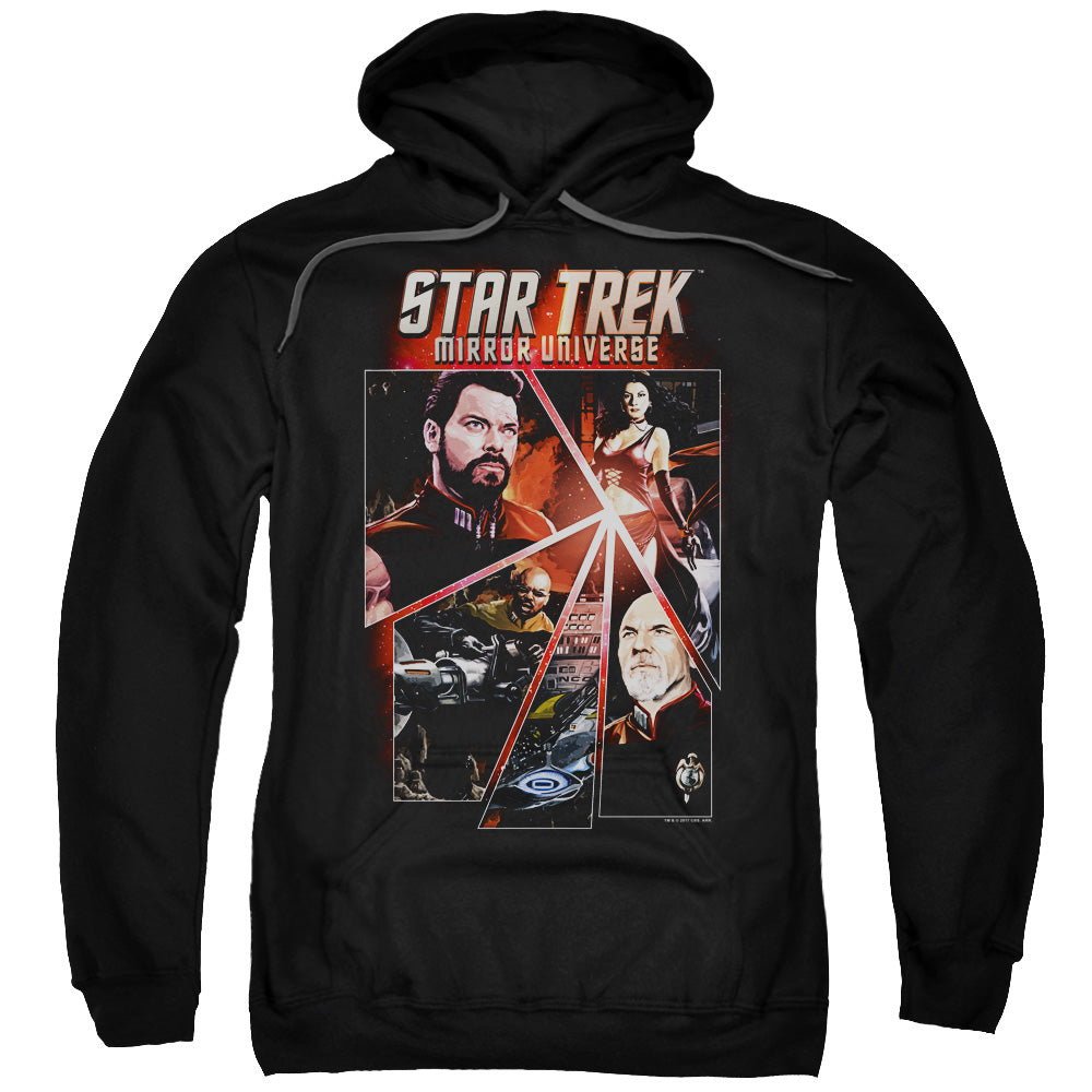 Star Trek/panels-adult Pull-over Hoodie-black