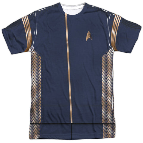 Star Trek Discovery/discovery Uniform-s/s Adult Poly Crew-white