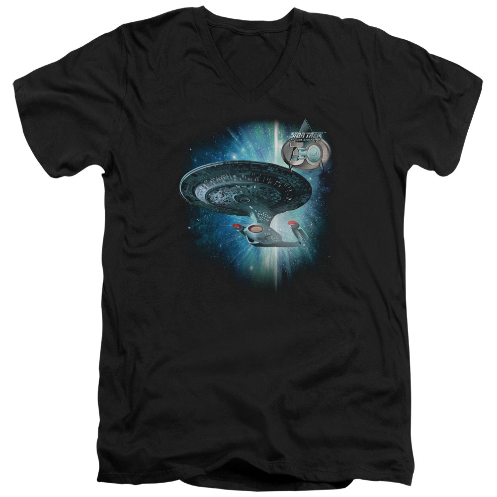 Star Trek/ship 30-s/s Adult V-neck 30/1-black