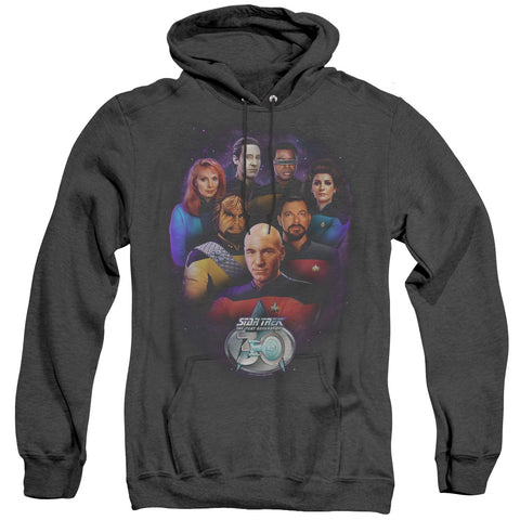 Star Trek/crew 30-adult Heather Hoodie-black