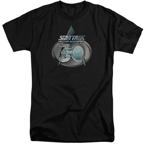 Star Trek/tng 30 Logo-s/s Adult Tall 18/1-black