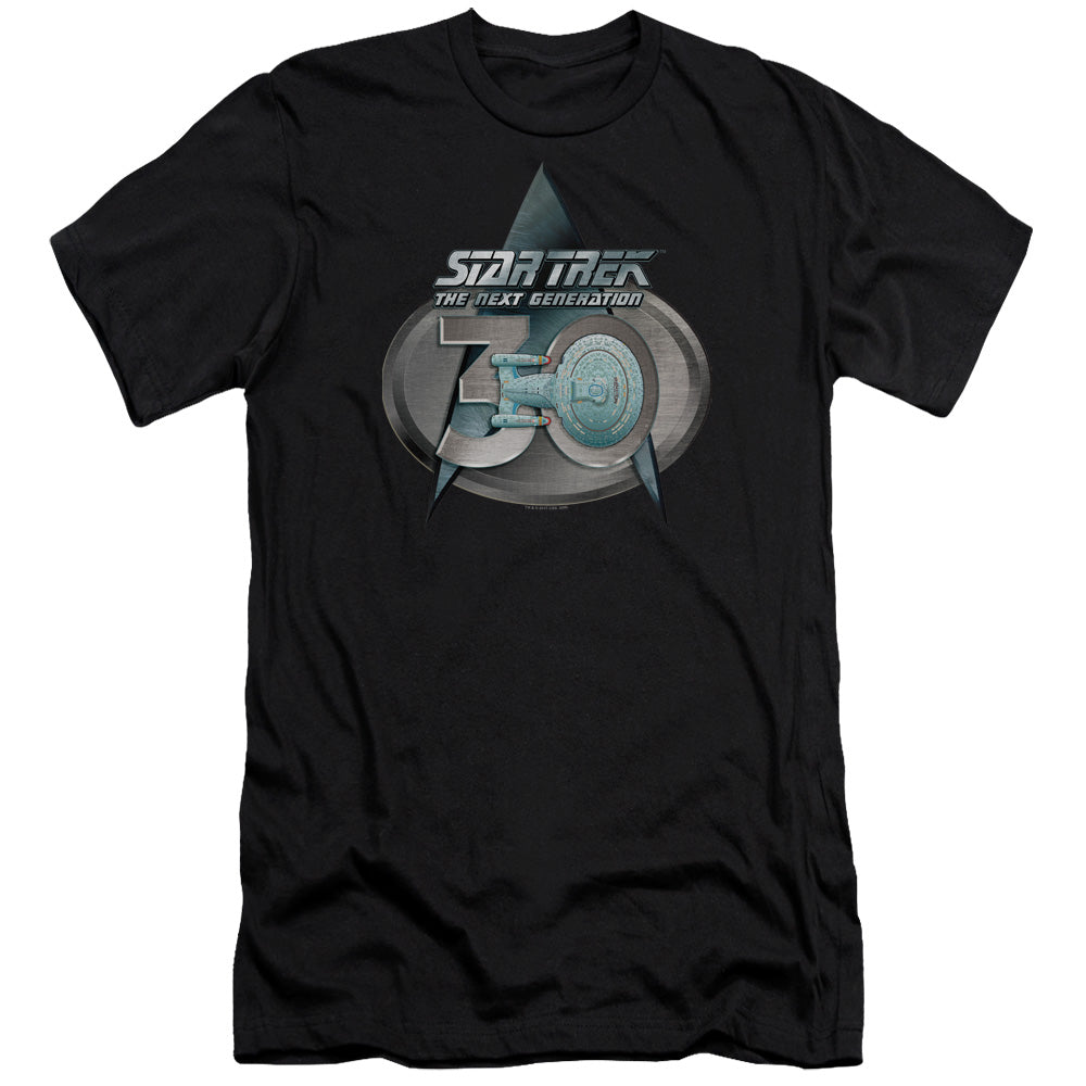 Star Trek/tng 30 Logo-hbo S/s Adult 30/1-black