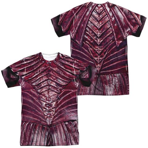 Star Trek Discovery/real Klingon Uniform (front/back Print)-s/s Adult Poly Crew-white