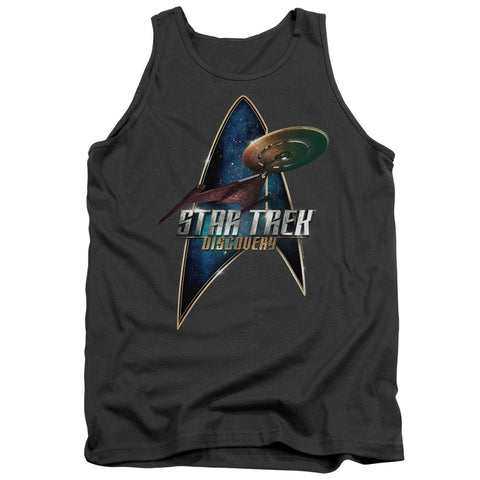Star Trek Discovery/discovery Deco-adult Tank-charcoal