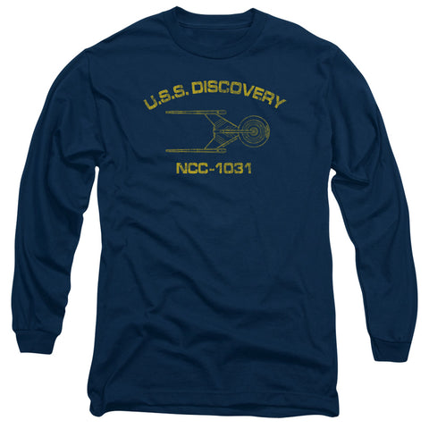 Star Trek Discovery/discovery Athletic-l/s Adult 18/1-navy